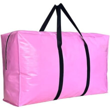 Extra velké úložné cestovní tašky, jumbo úložné tašky do stanu, skládací velká růžová XXL cestovní taška na cesty, 56x27x15 palců