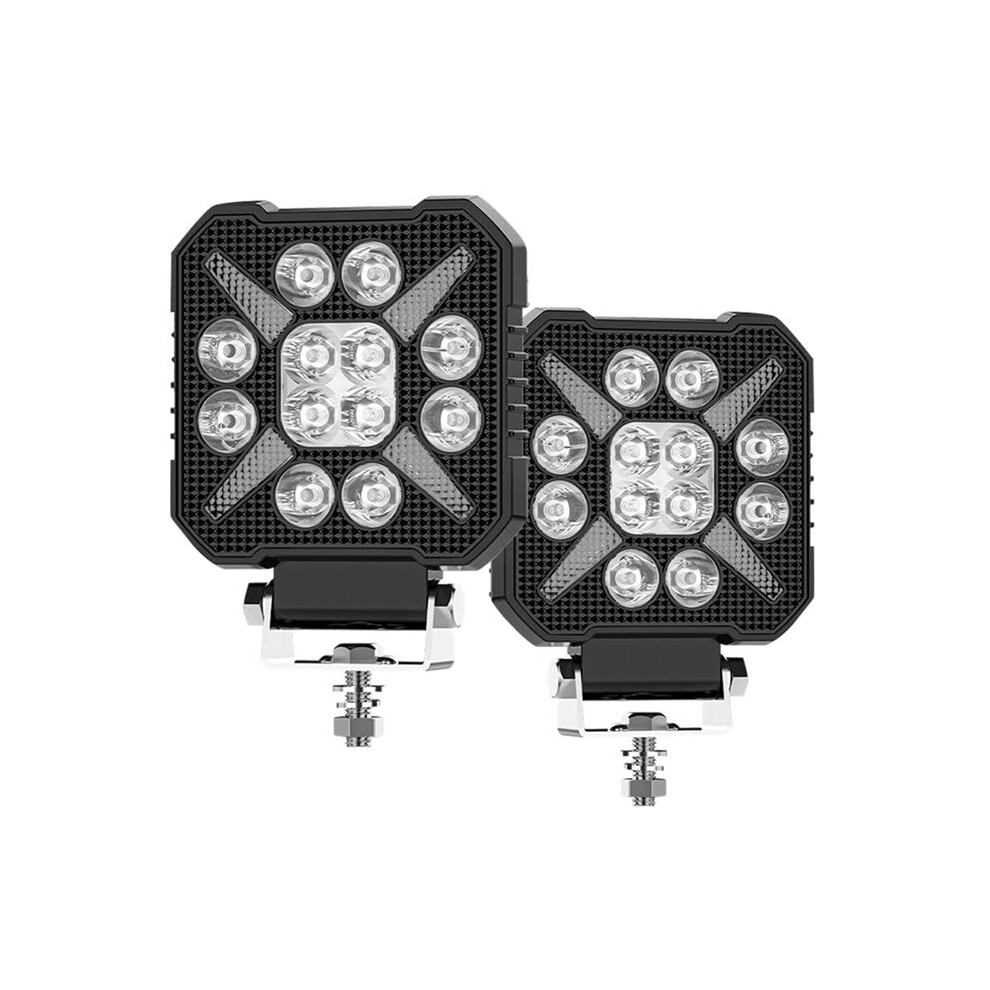 4 Inch Car Square Led Work Strobe Head Offroad Driving Spot For Truck Cars Suv Boat Light/White/Yellow 6033626343392