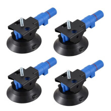 4 Ventouses à Vide Concaves de 3 Pouces, 75 mm, Pompe à Main Robuste avec Goujon Fileté M6