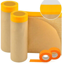 Papier de Masquage Pré-Collé, Papier de Masquage de Peinture Automobile pour la Peinture de Voitures et de Carrosseries Automobiles, Protection des