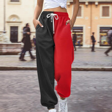 Graue Damen-Polyesterhose, lockere XL-Freizeithose, farblich abgestimmte Freizeit- und Bürokleidung – passend für jeden Tag