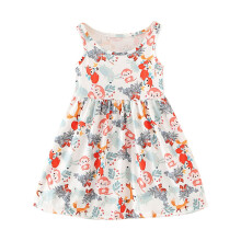 Ärmelloses Sommerkleid für Kleinkinder, Grafikprint, bequem und niedlich, 6 Monate–7 Jahre (Orange Nr. 1, 1–2 Jahre)