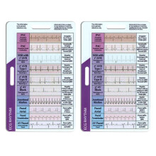 2 Tarjetas de Bolsillo para Medir el Ritmo de ECG/EKG, Tarjetas de Bolsillo para Interpretar el Ritmo de ECG, Calibradores de ECG