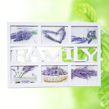 Cadre photo mural familial – Plastique PP, 6 emplacements,