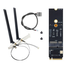 M.2 to Nvme Wifi Card NGFF M.2 A+E Key to NVMe PCI Express SSD Port Converter Adapter F-for AX200 AX210 8265 7260AC Card
