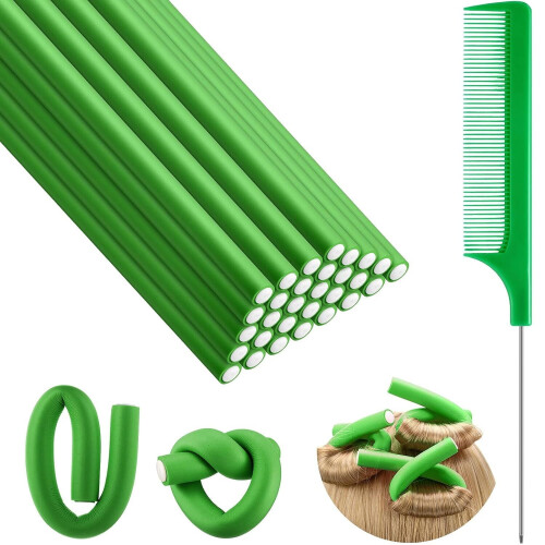 Set van 30 flexibele schuimkrullers met puntkam