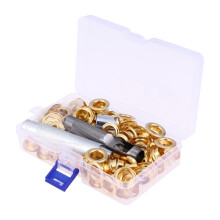 OUNONA Ösen-Set mit 100 Messingösen und 3 Werkzeugen für die Bekleidungsanwendung (goldene Innenseite)