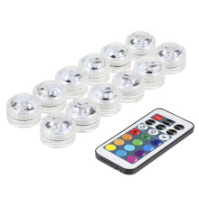 Arealer12Pack Mini LED RGB Lampada sommergibile Lampada a candela subacquea IP68 Resistente all'acqua con telecomando