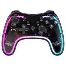 Trådløs Bluetooth-fjernkontroll med RGB-lys – kompatibel med PS4/PS3/PC og mobiltelefoner