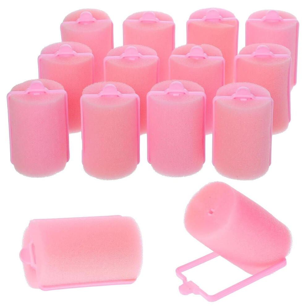 12-Pack Jumbo Foam Hair Rollers, Heatless Curling Set