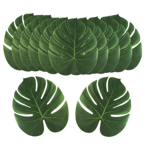 Σουπλά OUNONA Tropical Monstera Leaf Πράσινα 12 τεμάχια
