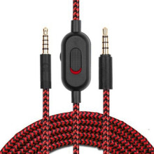 2M Replacement Audio Cable for  GPRO X, G233, G433 Headphones Includes Volume Control and Mute Function Red