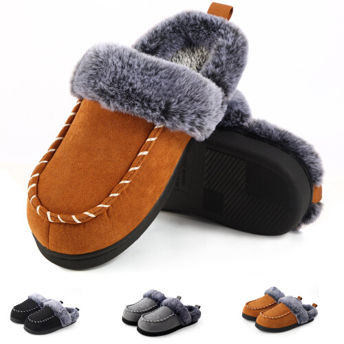 Unisex παντόφλες με αφρό μνήμης τύπου μοκασίνι, γυναικεία slip-on χειμωνιάτικα