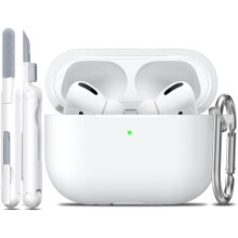 AirPods Pro tok és tisztítókészlet kulcstartóval, fehér színben