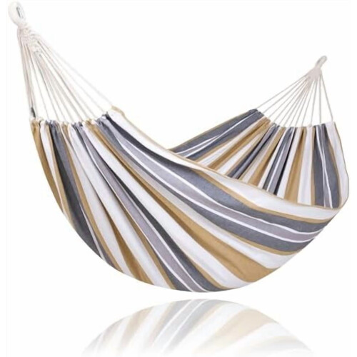 Tree Hammock Outdoor Fabric Coffee Stripes