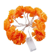 Kunstmatige goudsbloem-twinkellichtjes, 3M20LED-slinger voor Dia de los Muertos, Diwali, Coco, altaar en begraafplaats - compatibel met standaard