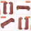 1 Pair Natural Solid Wood Handle Patch for Bk2 Knife Handle Modification Parts with Screw Handle Grips DIY Accessories,B 4
