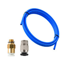 3D Printer Upgrade Kit with KJH04-M6 & PC4-01 Pneumatic Connectors 1M PTFE Tube for 1.75mm Bowden Extruder