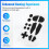 Controller Grip Tape for Flydigi APEX 5 Classic Version Wireless Gaming Handle Grips Non-Slip Stickers Enhanced Buttons 5