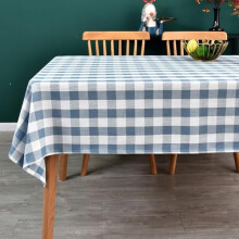 Rechteckige Tischdecke mit Vichy-Karo, Baumwollmischung, Salbeigrün