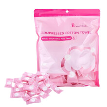 Serviettes démaquillantes roses en coton compressé (100 unités)