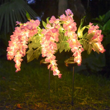 Solar tuinverlichting – Waterdichte LED-grondlampen in de vorm van een blauwe regenbloem, automatisch aan/uit, geschikt voor buiten- en