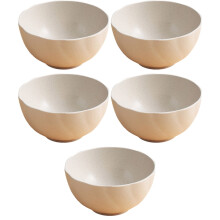 Rietjeskommenset 15 cm, milieuvriendelijk, lichtgewicht plastic, 5-delig, voor thuis, keuken en eetkamer