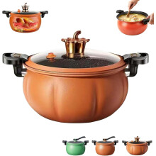 8L Non-Stick Pressure Cooker with Glass Lid