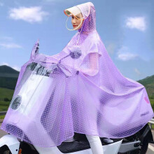 Motorcycle Raincoat Cycling Rain Poncho Waterproof Scooter Rain Capes for Men WomenViolet with Retroreflector 3XL Thicken