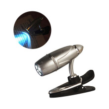 Tineasur Mini LED-kirjaklipsivalo hopea