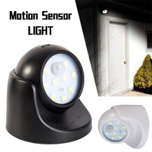 Nyidpsz360 Luz de segurança LED com sensor de movimento para jardim, para uso interno e externo, alimentada por bateria.