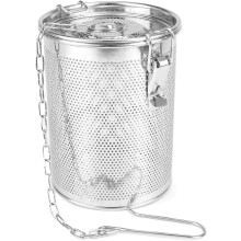 Strecurătoare de condimente din oțel inoxidabil, coș de gătit, infuzor de ceai cu frunze libere, cu cârlig de lanț pentru restaurantul de