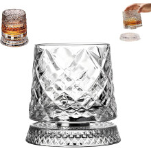 Copo de uísque de cristal giratório com base de 360 280ml
