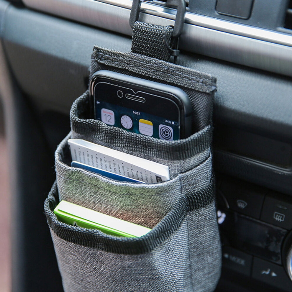 Worgeous Vehicle-Mounted Storage Gadgets Seat Organizer Grey 9558633834918