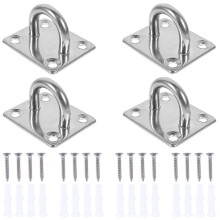 Kit de ganchos de techo de acero inoxidable, 4 piezas, resistentes, para propietarios de viviendas, accesorios de montaje en pared, 1.38 x 1.18 x