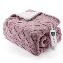 72"x84" Heated Throw Blanket - Thick Tufted Sherpa, 10 Heat Levels 10 Time Settings, ETL Certified Machine Washable Fast Heating, Pink