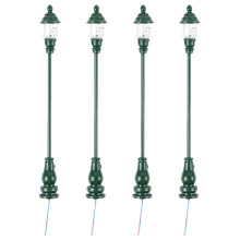 Mini poste de luz LED para casa de bonecas – Verde, 4 unidades