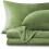 Flanell-Bettwäsche-Set, Queen-Size, Salbeigrün 1