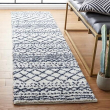 Dywan Arizona Shag Runner 2'3" x 6', kość słoniowa i łupek
