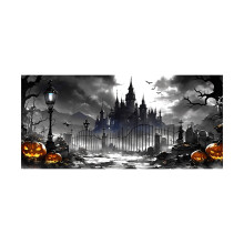 Copertura per porta da garage di Halloween in vinile, 4,8 x 2,1 metri