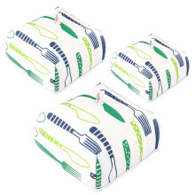 Conjunto de 3 peças de capa térmica dobrável para alimentos em folha de alumínio.