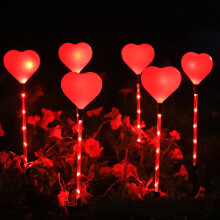 LED Valentine's Day Solar, Holiday Classic Shape Lights, Outdoor Garden Yard Lights, For Decoration One Tow(Red)