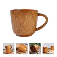 Tazza da caffè con manico in legno – Rotonda, in legno naturale, 1 pezzo