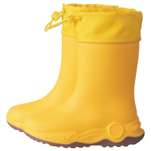 Gelbe Kinder-Regenstiefel mit Farbblockmuster, Größe 11-12 Jahre