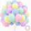 Ballons pastel rose clair, vert, jaune, bleu, violet (12 pièces) 1