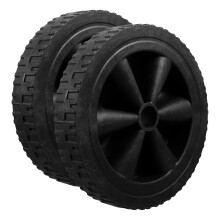 FRCOLOR Ruota di ricambio per griglia barbecue nera 2 pezzi 8,8 pollici