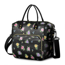 Sac à lunch isotherme étanche Pioneer Flower à imprimé floral pour femme – Idéal pour le travail, la plage, les voyages, les pique-niques et