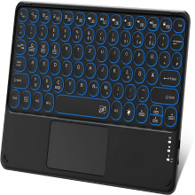 Bluetooth keyboard with touchpad rechargeable portable