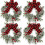 4-pack mini-julkransar med buffelpläd 1