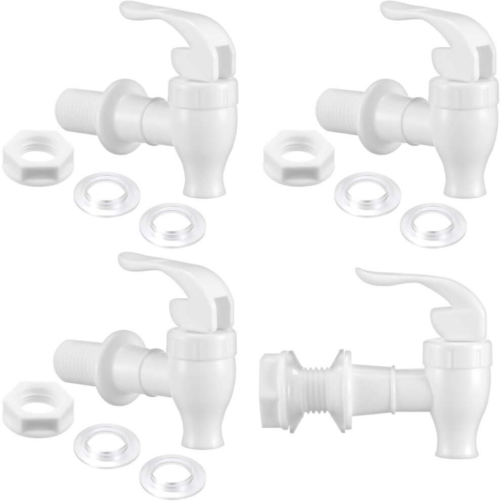 4-Pack Bpa-Free Cooler Faucet Replacement Set For Water Jug Dispensers Â White Spigot Spout Valve 9555307383185